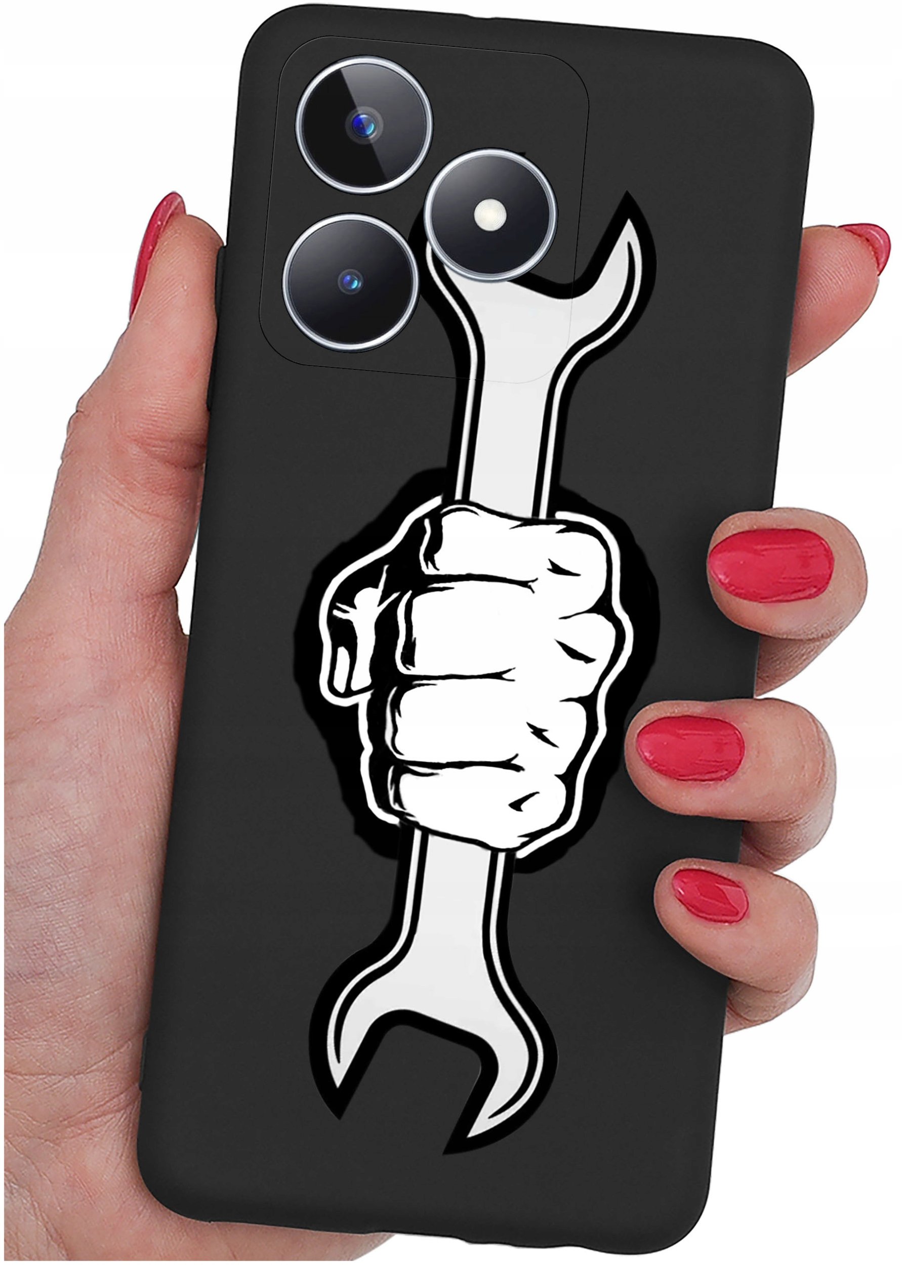 ETUI do Realme C51| C53 WZORY |SILIKONOWE MATT CASE + SZKŁO 9H