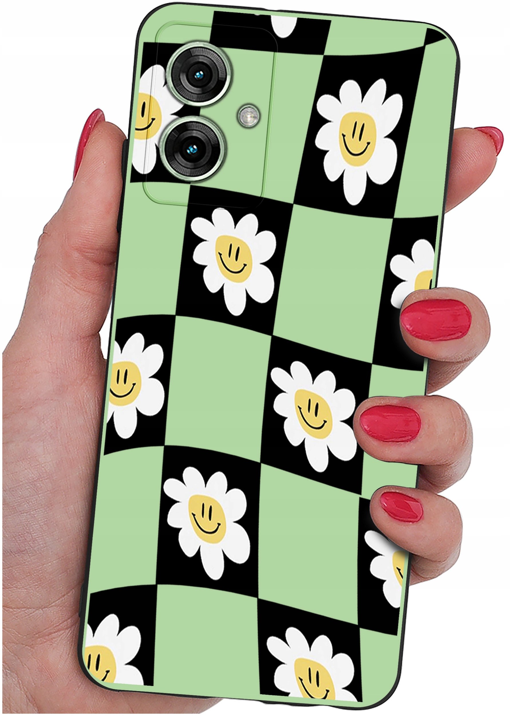 krainaGSM Etui do Motorola Moto G55 5G wzory | SILIKONOWE MATT CASE + SZKŁO 9H