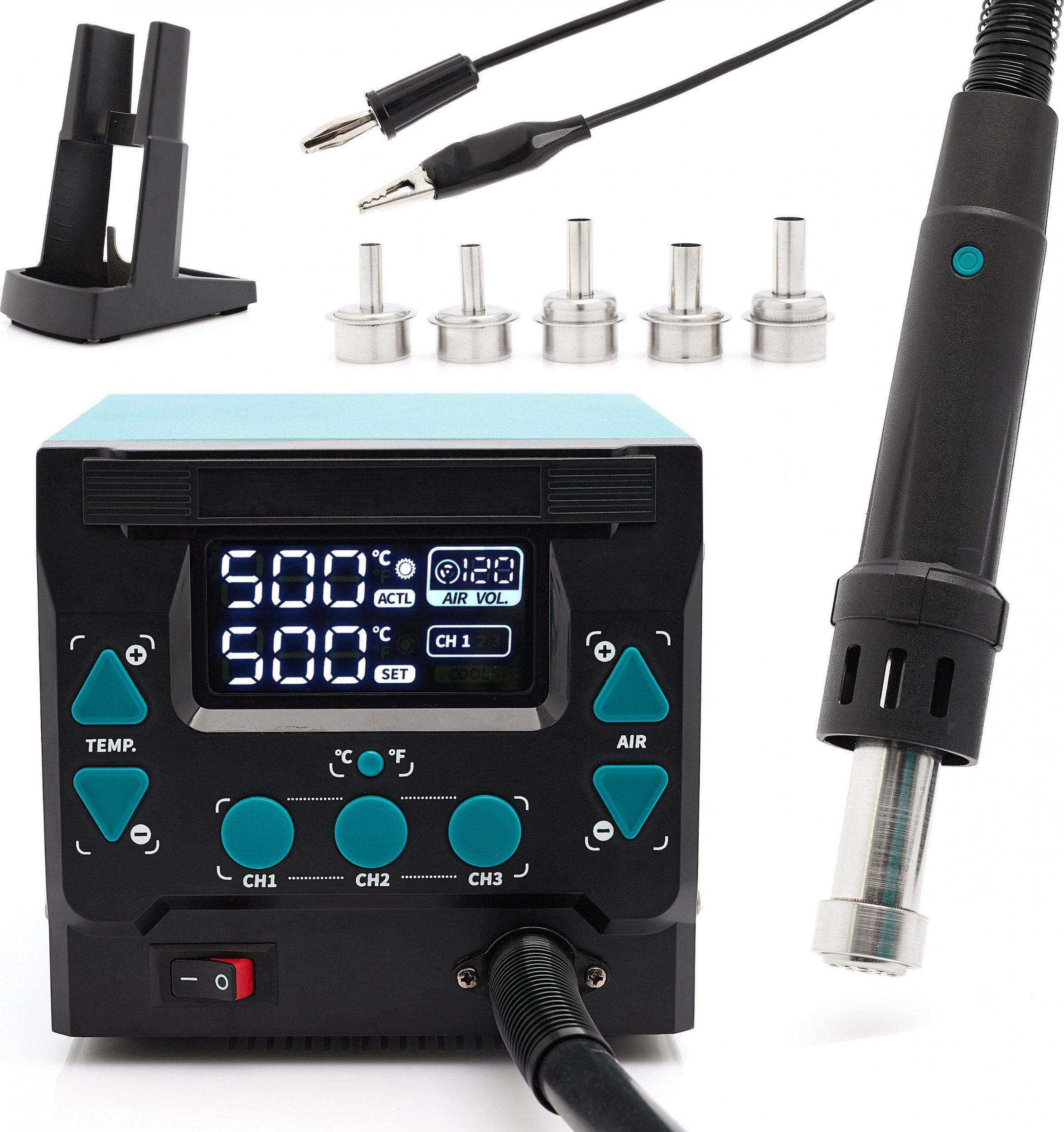 Techrebal STACJA LUTOWNICZA HOT-AIR YIHUA 993DM-IV ESD 1000W