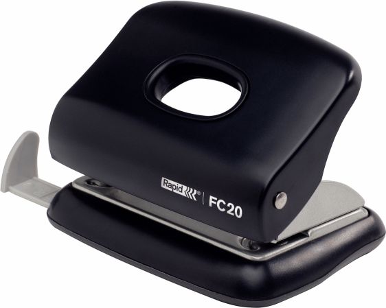 Dziurkacz Rapid Fashion FC20 20 kartek Czarny (10K125A)