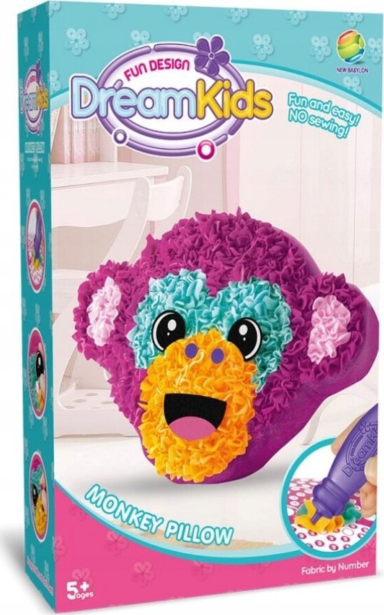 Kreatywny Zestaw Wyszywanka, Maskotka, Pluszak Do Szycia, Poduszka Do Ozdobienia DIY MAŁPKA
