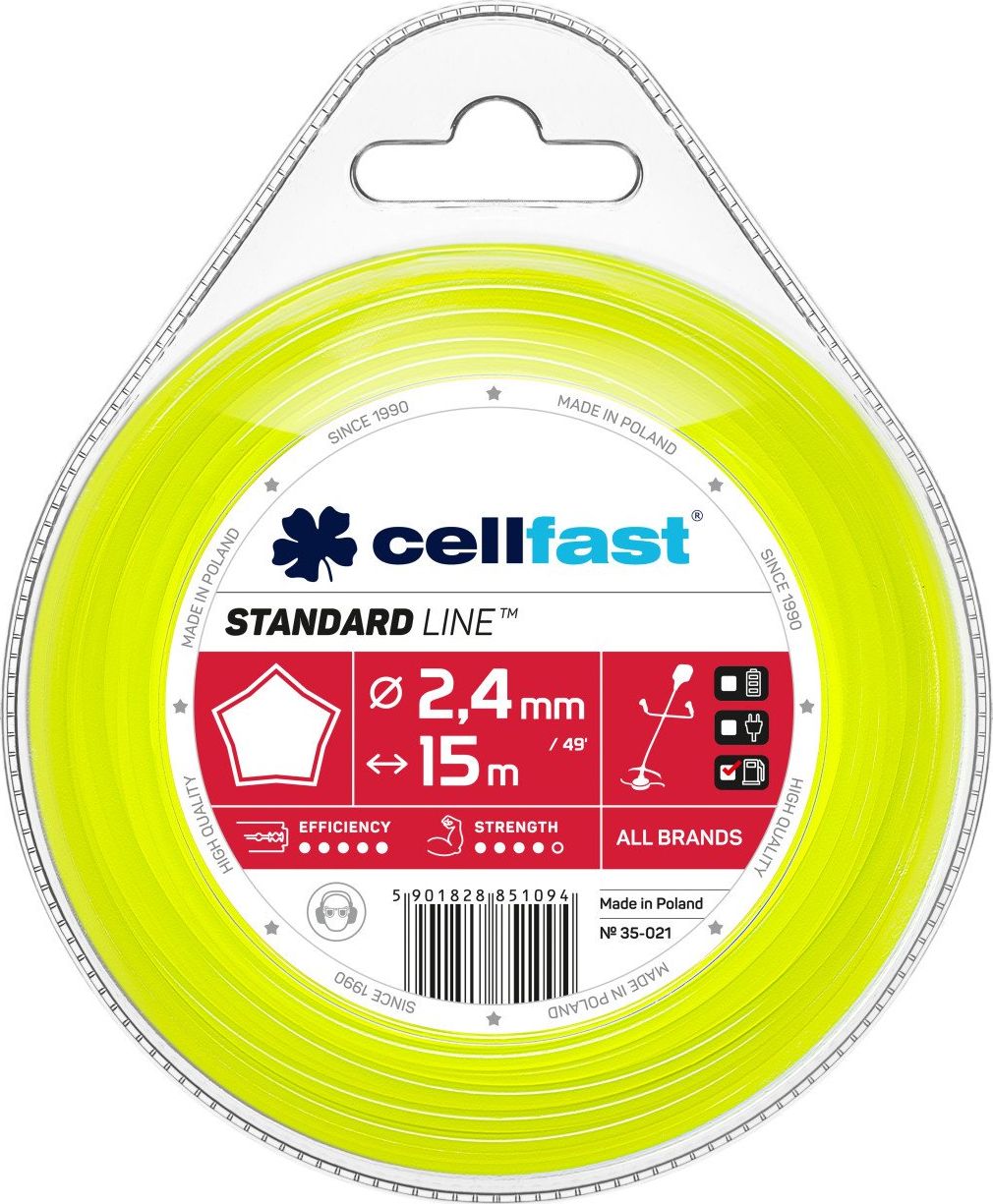 Cellfast żyłka tnąca standard 2,7mm / 15m gwiazdka (35-026)