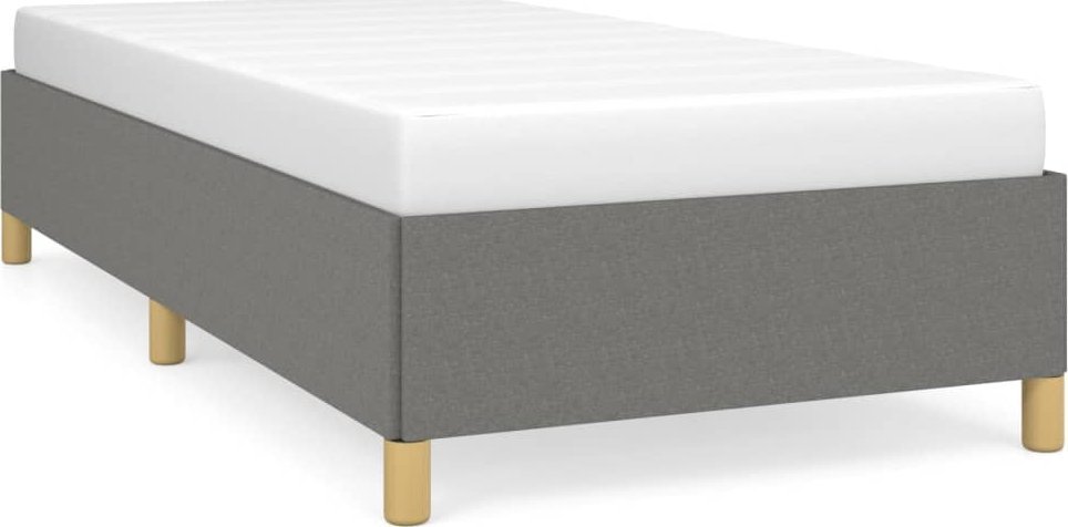 vidaXL vidaXL Rama łóżka, ciemnoszara, 90x200 cm, tapicerowana tkaniną