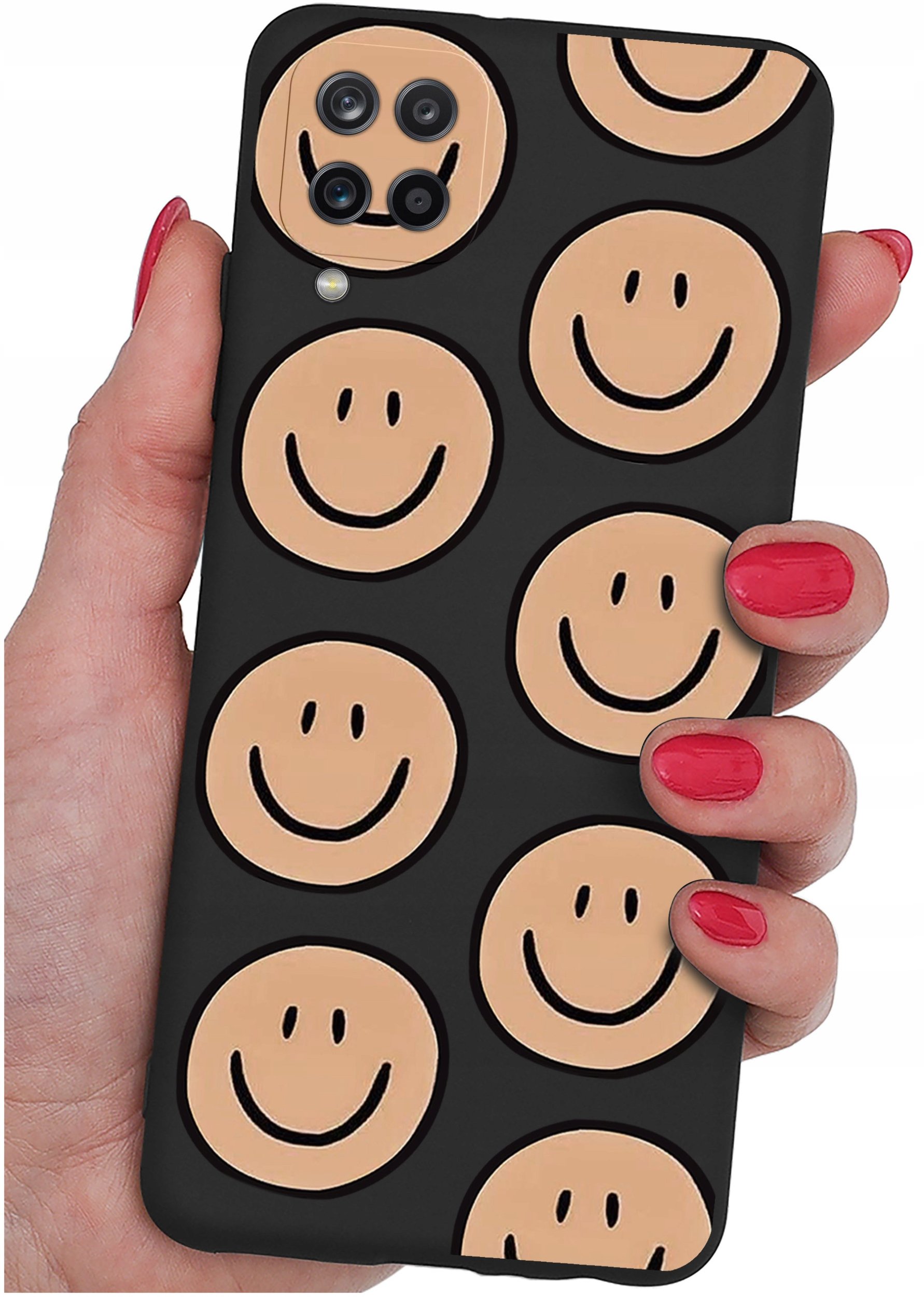 Etui do Samsung Galaxy A12|M12 WZORY |SILIKONOWE MATT CASE + SZKŁO 9H