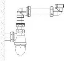 Syfon Roca butelkowy Victoria Basic oszczędzający miejsce biały (A858B48000)