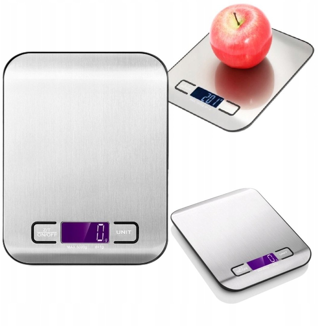 WAGA KUCHENNA ZE STALI ELEKTRONICZNA CYFROWA PRECYZYJNA LCD STALOWA DOMOWA