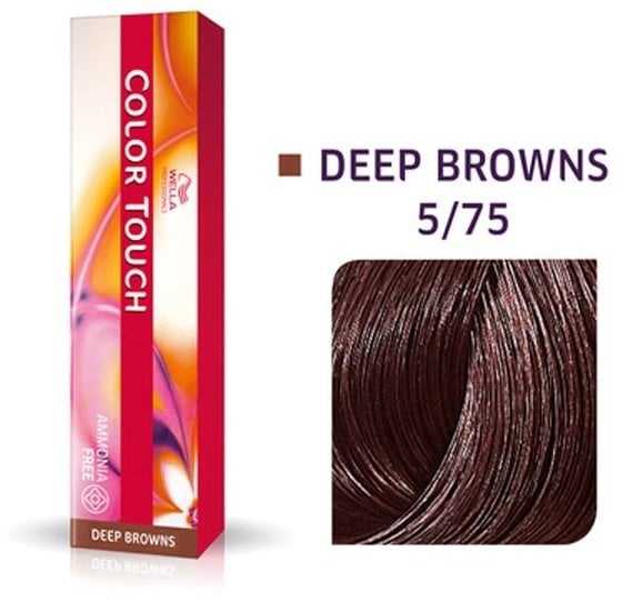 Wella Professionals Wella Professionals, Color Touch, Ammonia-Free, Semi-Permanent Hair Dye, 5/75 Light Chestnut Brown Mahogany, 60 ml For Women