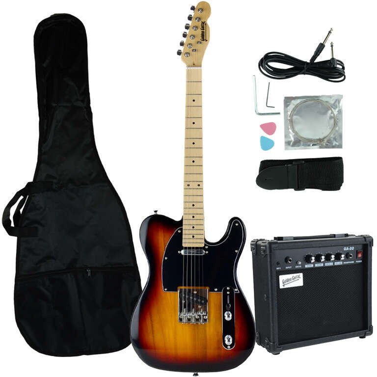 Gitara elektryczna - kompletny zestaw -Golden Guitar TEEG-30 Sunburst Telecaster one size