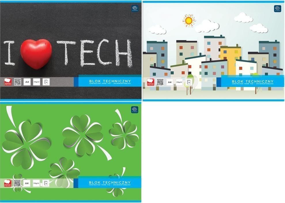 Interdruk Blok techniczny A3 10k biały