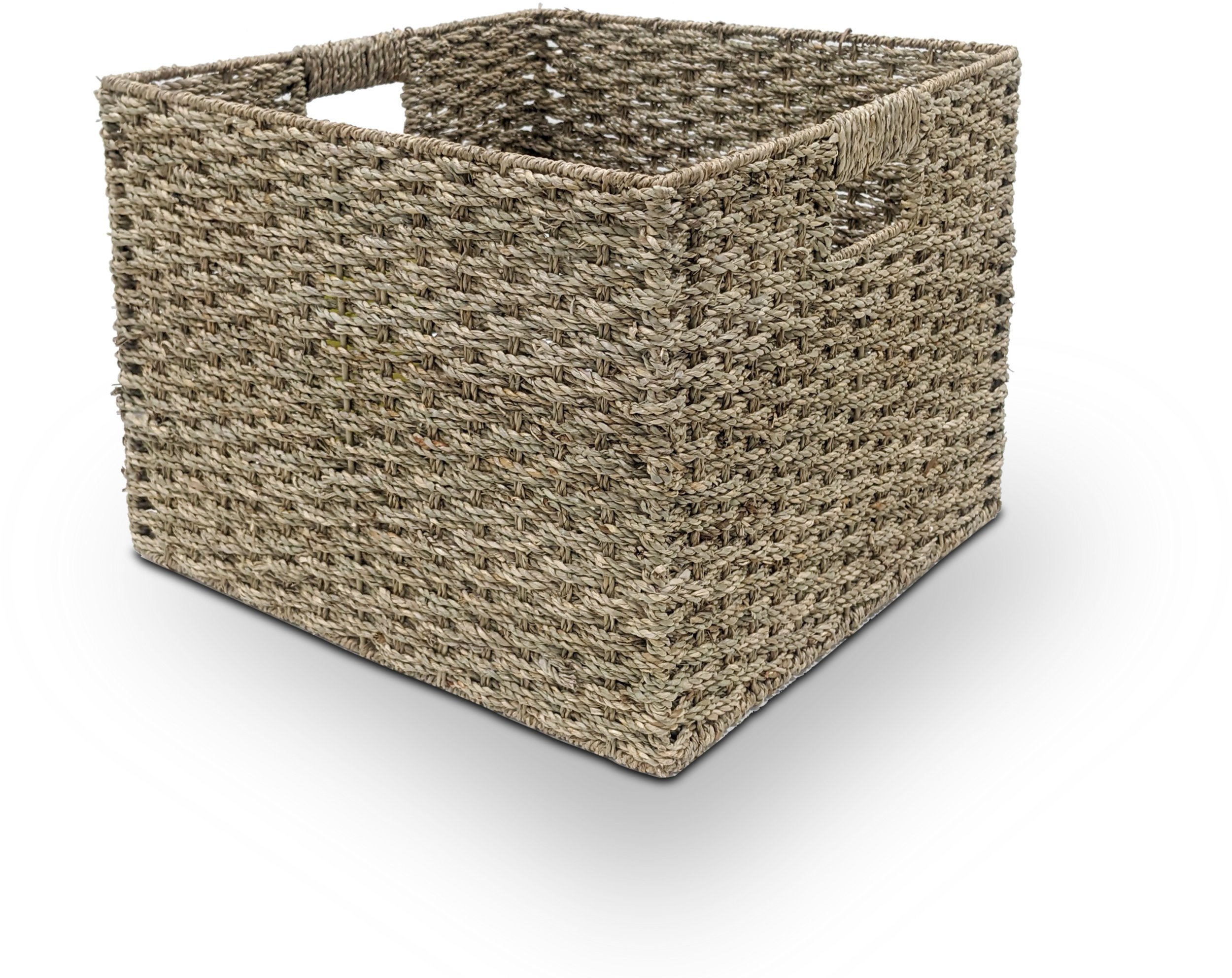 BASKET 40X40X30CM METAL/SEAGRASS