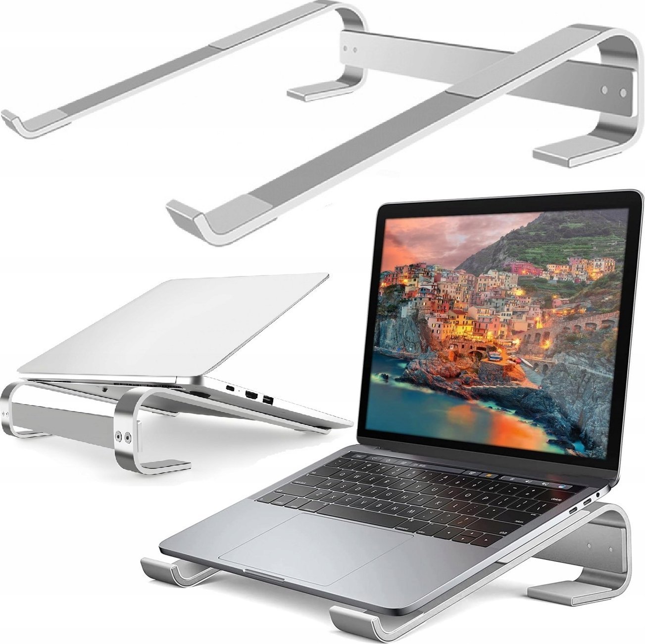 Art Podstawka pod laptop srebrna (P22)