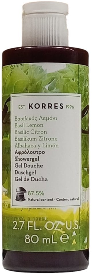 Korres Korres, Basil Lemon, Hydrating, Shower Gel, For All Skin Types, 80 ml For Women