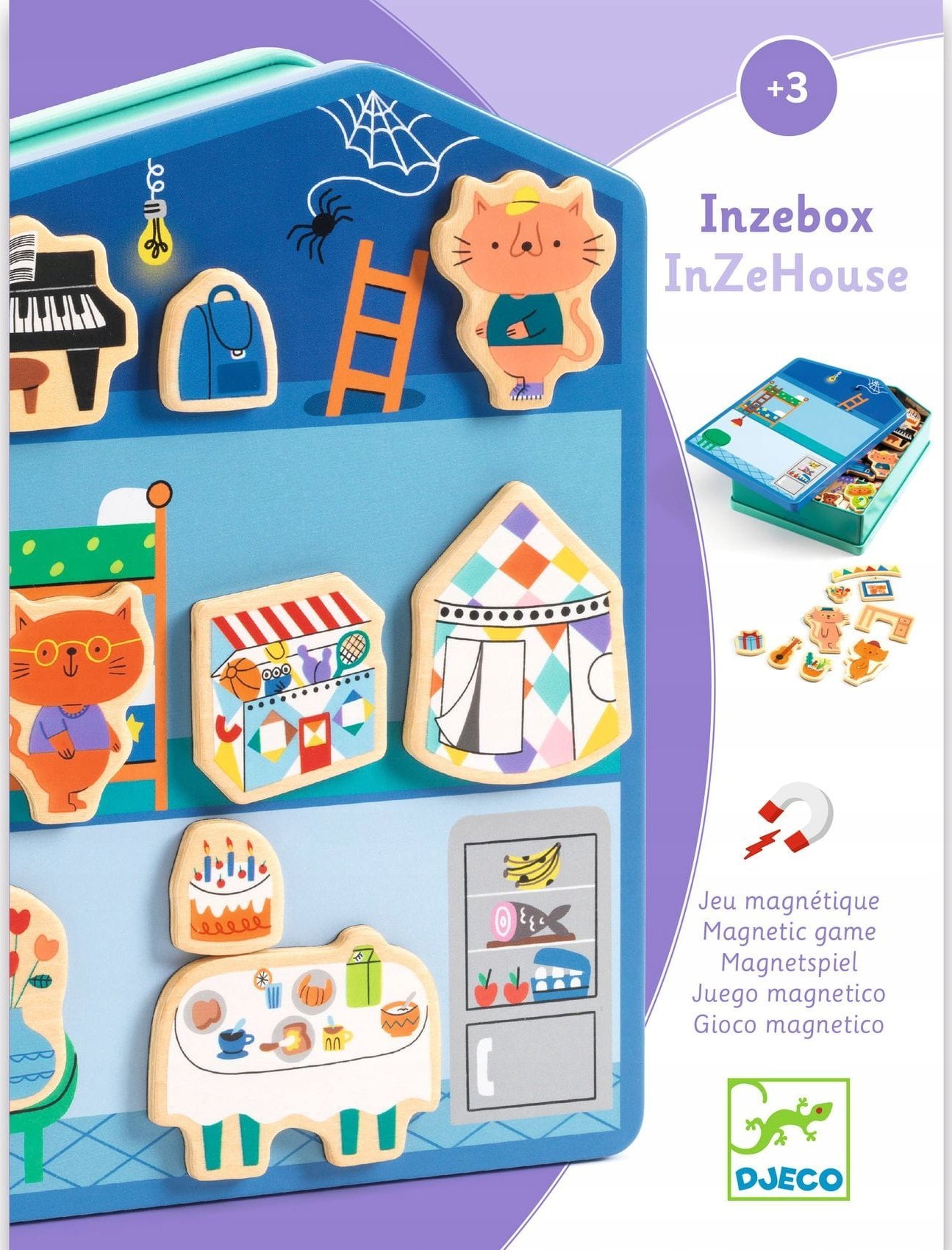 Mediniai magnetai ir metalinė dėžutė - Namas