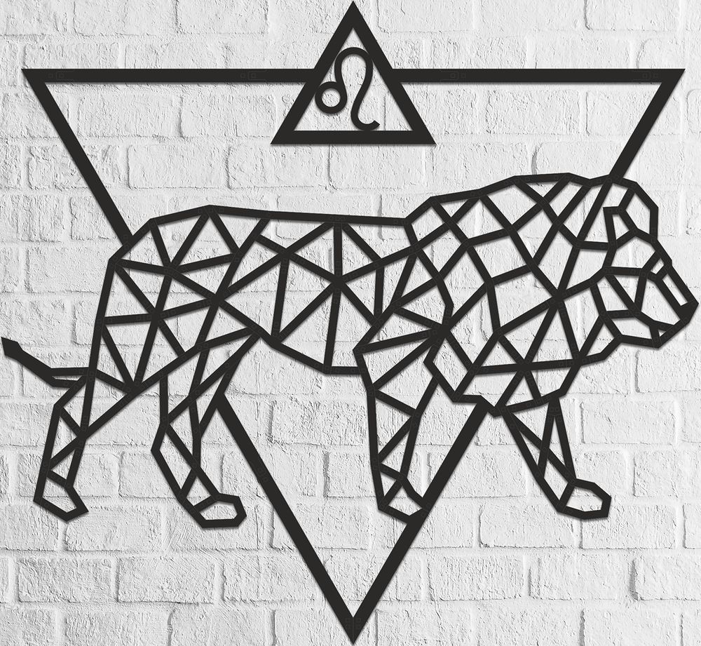 Ewa EWA Drewniane Puzzle 3D Dekoracja Ścienna Lew