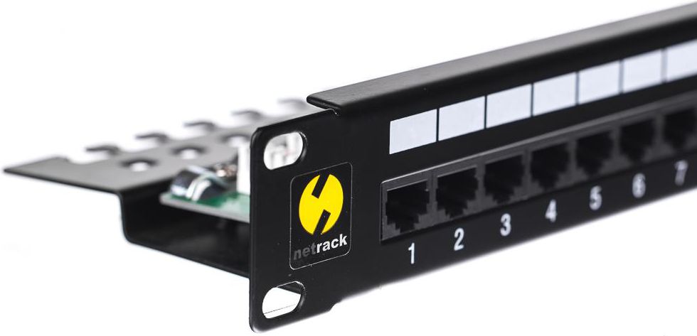 NetRack Patch panel 19'' 24-porty Kat. 6 UTP Czarny (104-08)