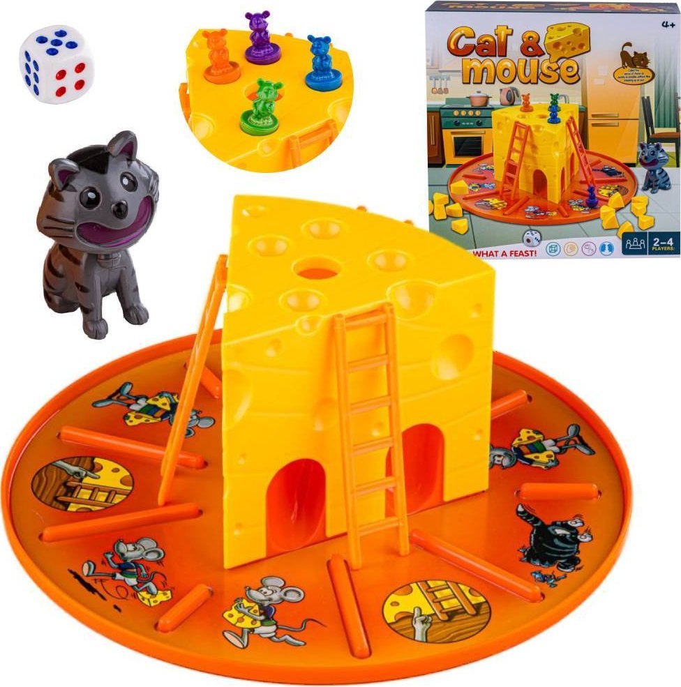 DK Rodzinna Gra KOT I MYSZY Złap Ser, Drabinki, Cat & Mouse