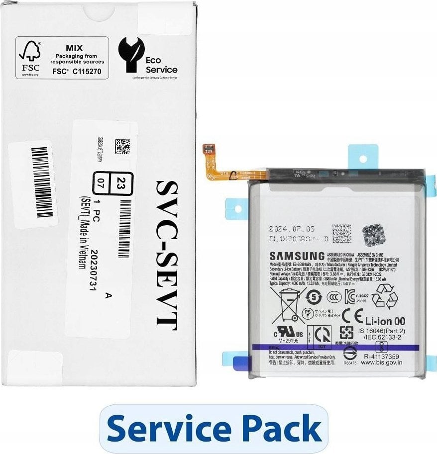 Bateria Samsung ServicePack Bateria EB-BG991ABY do SAMSUNG S21 5G G991B GH82-24537A