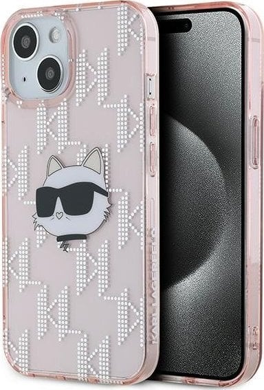 Karl Lagerfeld Karl Lagerfeld KLHCP13MHKLPCHP iPhone 13 6.1" różowy/pink hardcase IML Choupette Head & Monogram