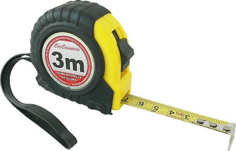 Carcommerce TAŚMA MIERNICZA ZWIJANA METAL 3m