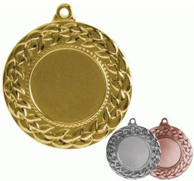 Victoria Sport Medal złoty z miejscem na emblemat 25 mm - medal stalowy