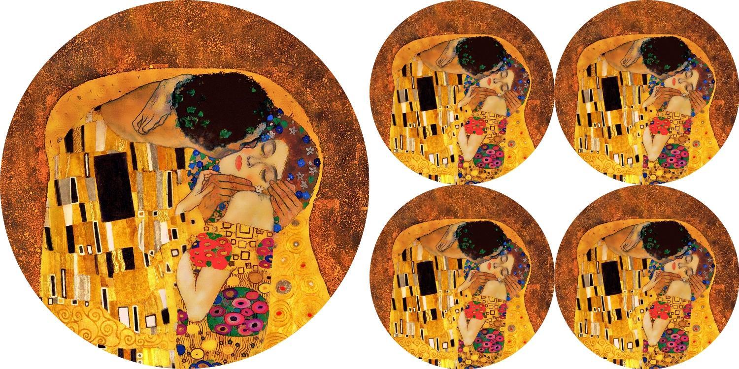 Bertoni-arco Zestaw podkładek na stół okrągłych 1+4 - POCAŁUNEK