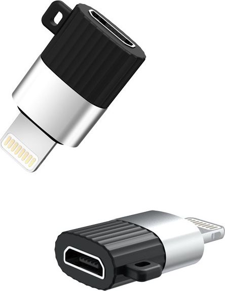 Adapter USB XO NB149 Lightning - microUSB Czarny (8_2256894)