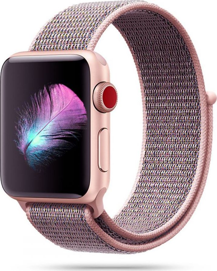 Tech-Protect TECH-PROTECT NYLON APPLE WATCH 1/2/3/4/5/6 (38/40MM) PINK SAND