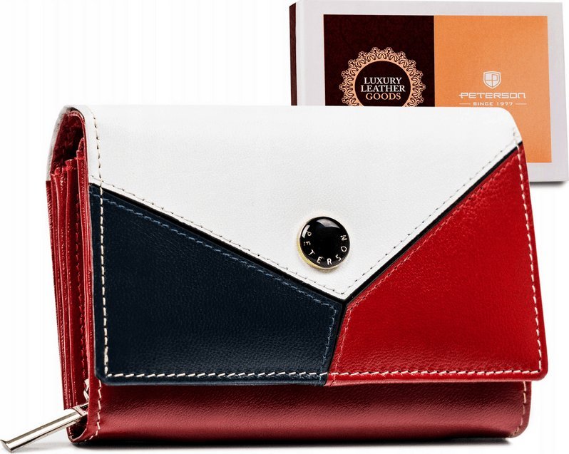 Peterson Średni portfel damski ze skóry naturalnej Peterson NoSize