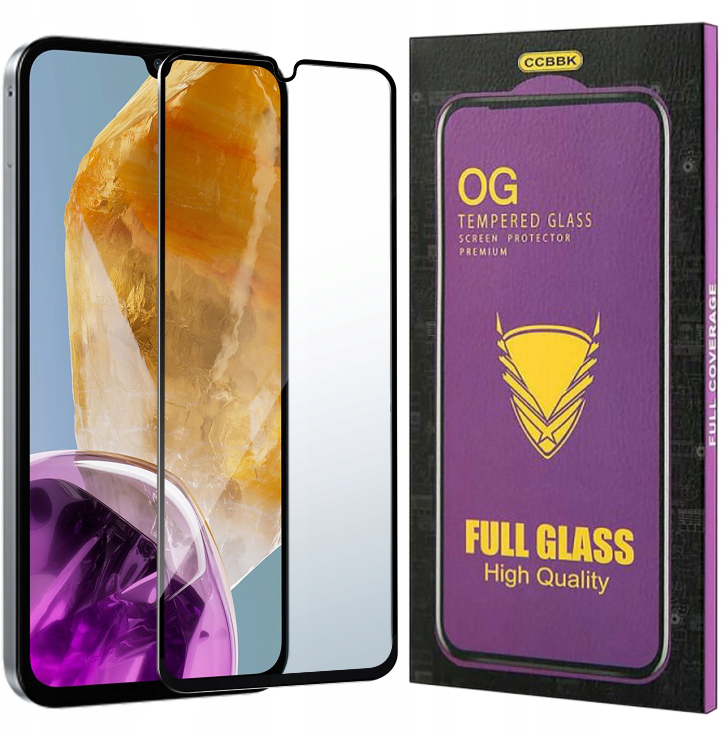 Szkło HARTOWANE 5D do Samsung Galaxy M15 5G OG PREMIUM CAŁY EKRAN PEŁNE