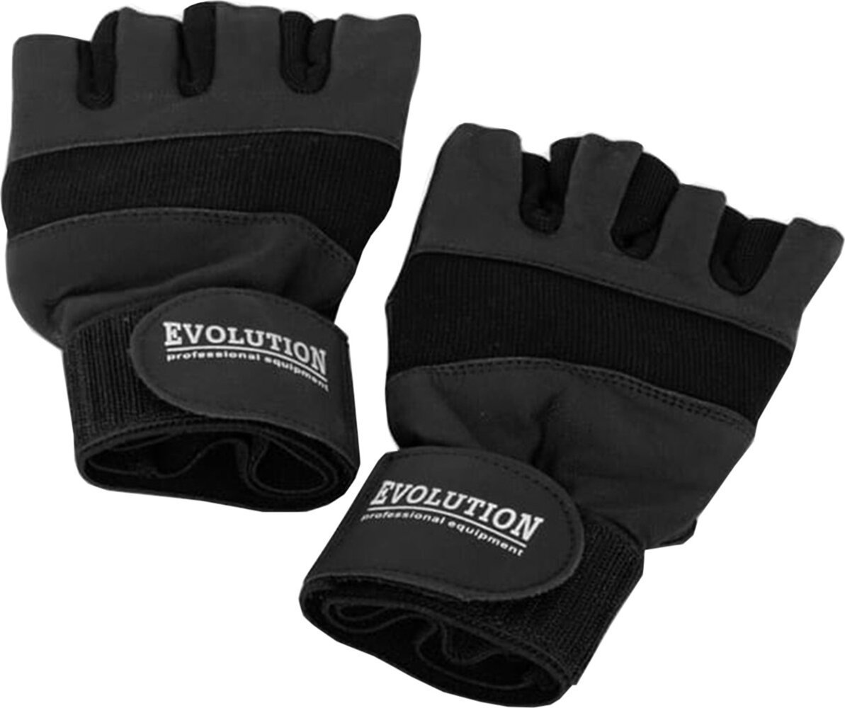 Evolution Rekawiczki kulturystyczne fitness Evolution Standard czarne FR-11 S