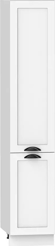 Elior Wysoka szafka kuchenna z półkami biała - Pergio 9X 40 cm