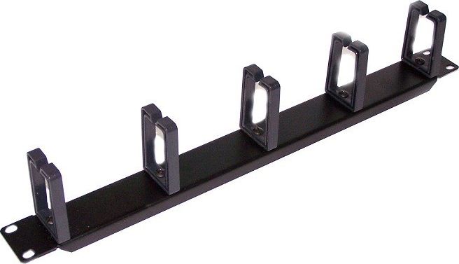 Act Organizator kabli 1U 19" 5 plastikowych uchwytów, czarny (PK009CZARNY)