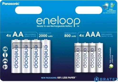 Panasonic Panasonic Eneloop zestaw 4x AA 2000mAh + 4x AAA 800mAh