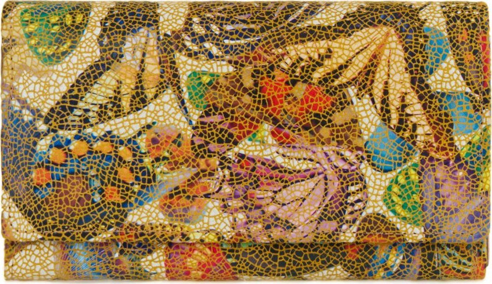 Stefania Skórzany portfel damski erica - stefania, motyle