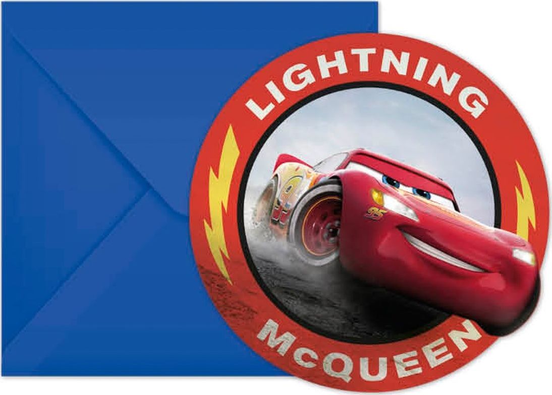 Procos2 Zaproszenia urodzinowe Cars Legenda - 6 szt. uniwersalny