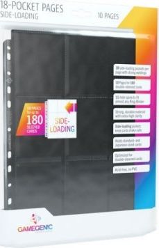 Gamegenic Gamegenic: 18-Pocket Pages Sideloading - Black (10 szt)