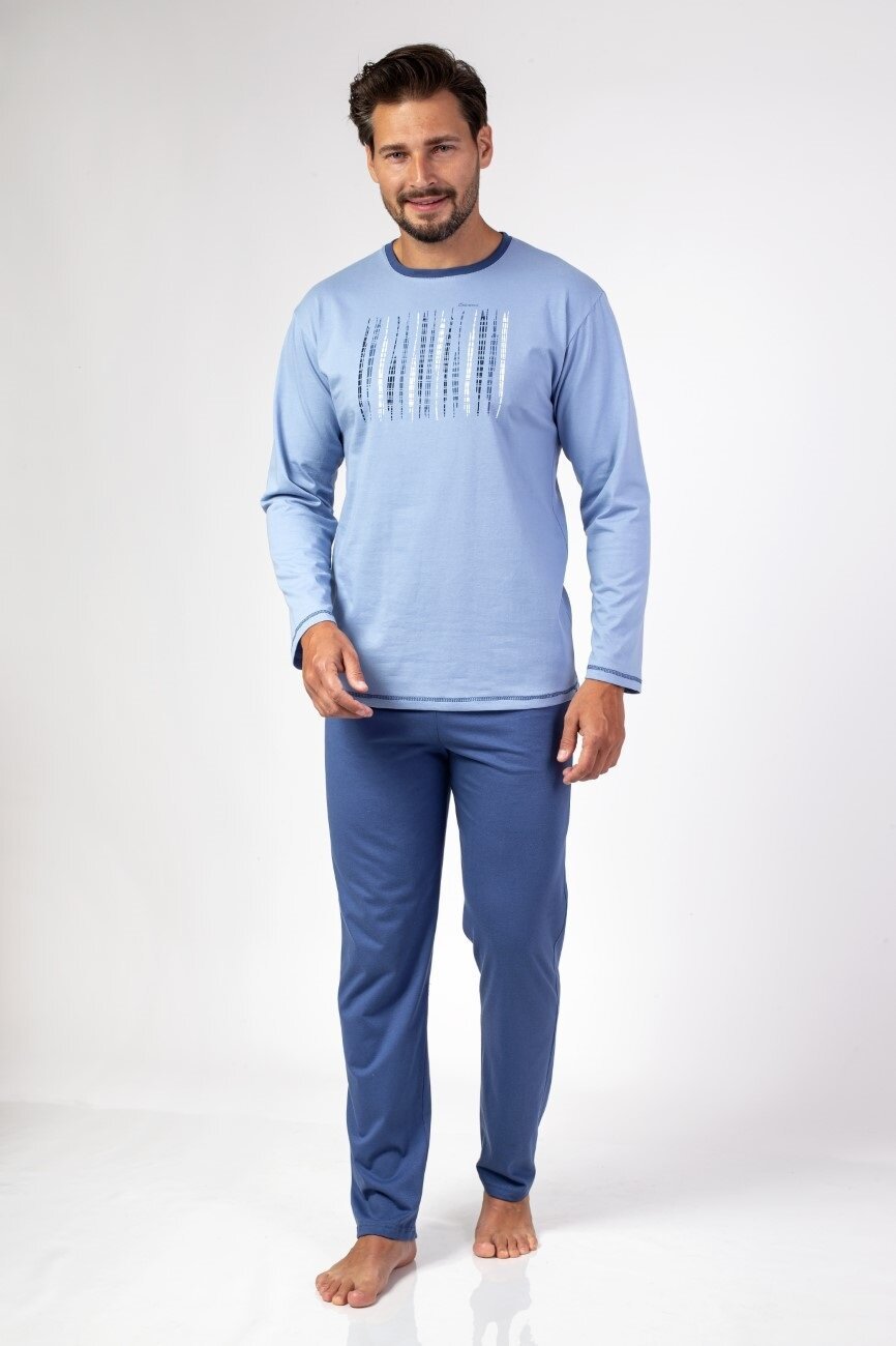 Regina Piżama męska z długim rękawem długie spodnie 471 2XL 2XL