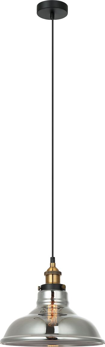 Lampa wisząca Italux Hubert retro industrial czarny (MDM-2381/1 GD+SG)