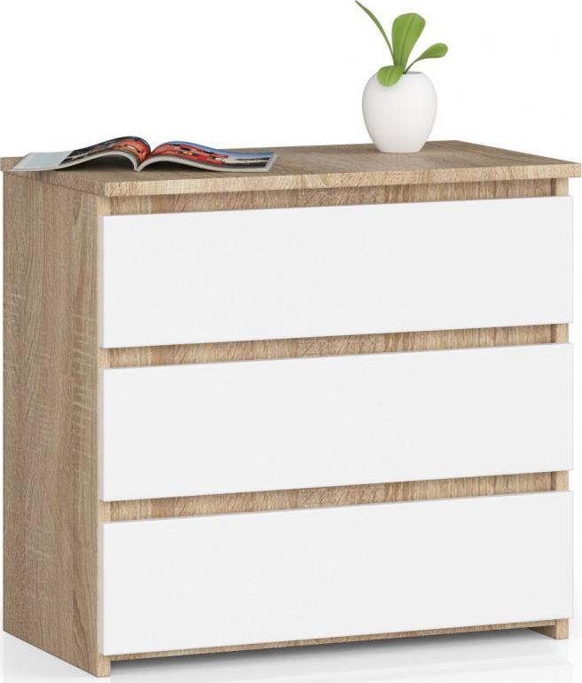 Fabryka Mebli Akord SZAFKA NOCNA CL3 60 cm SONOMA / BIAŁA