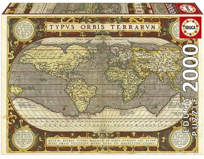 układanka puzzle Educa 2000 Części Mapa