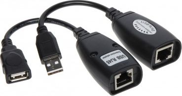 Adapter USB Genway USB-EX-50 USB - RJ45 Czarny (USB-EX-50)