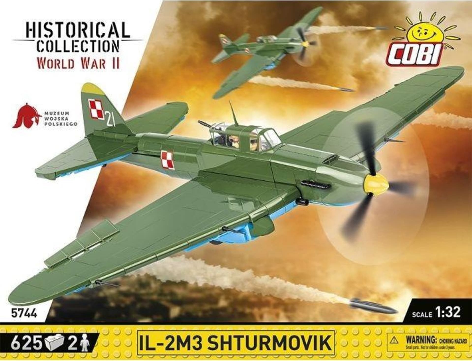 Cobi COBI 5744 Historical Collection WWII IL-2M3 Shturmovik 625 klocków