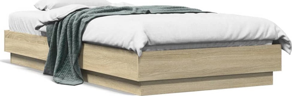vidaXL vidaXL Łóżko bez materaca, dąb sonoma, 75x190 cm