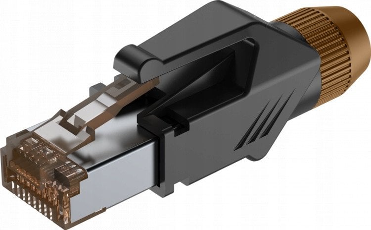 Wtyk typu RJ45 z osłoną Roxtone RJ45C5E-PHBN