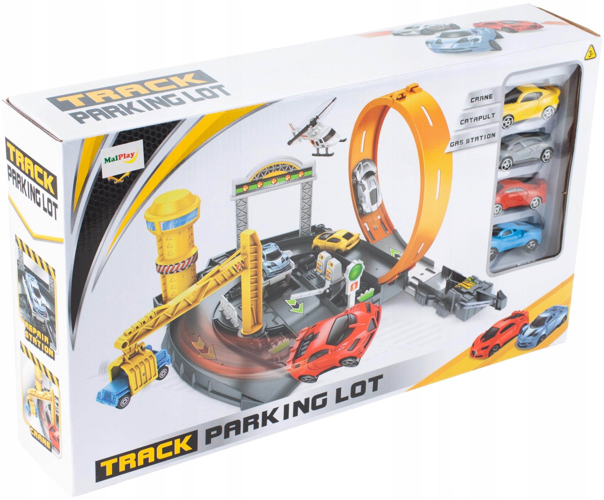 Wyrzutnia Tor Dla Samochodów Aut PARKING Z 4 Autami