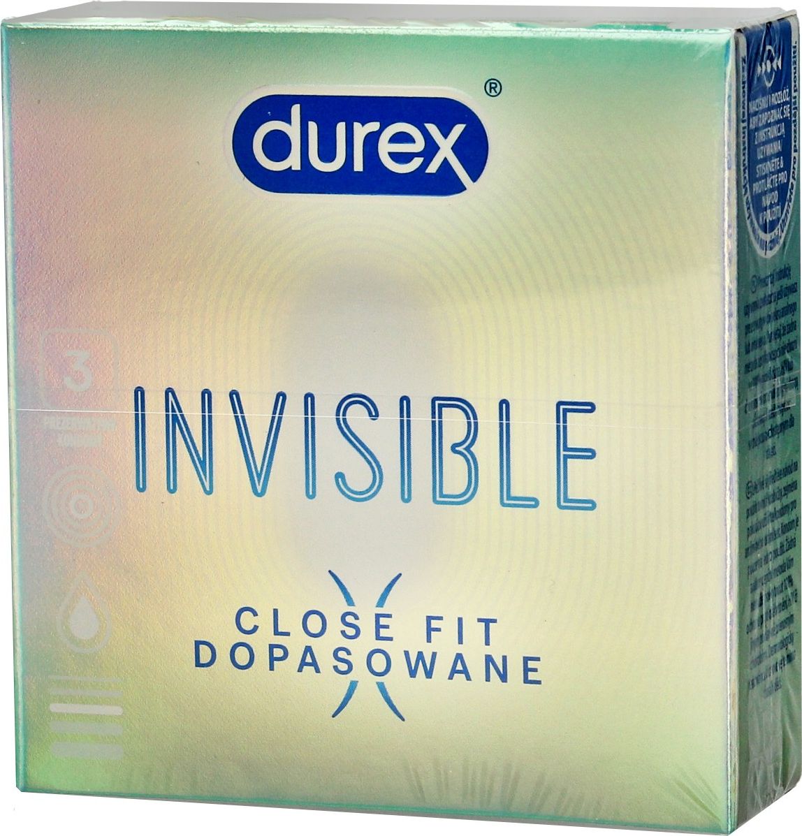Durex Durex Prezerwatywy Invisible Close Fit - dopasowane 1op.-3szt