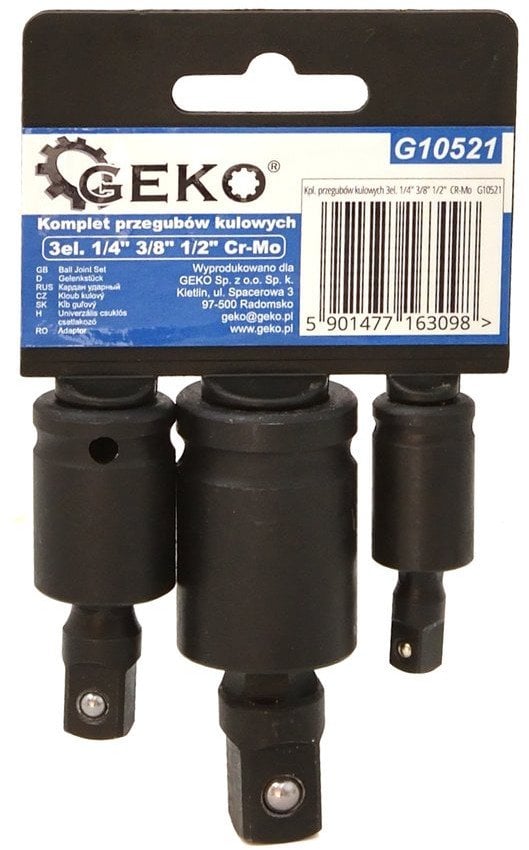 Kpl. przegubów kulowych 3el. 1/4" 3/8" 1/2" CR-Mo (60)