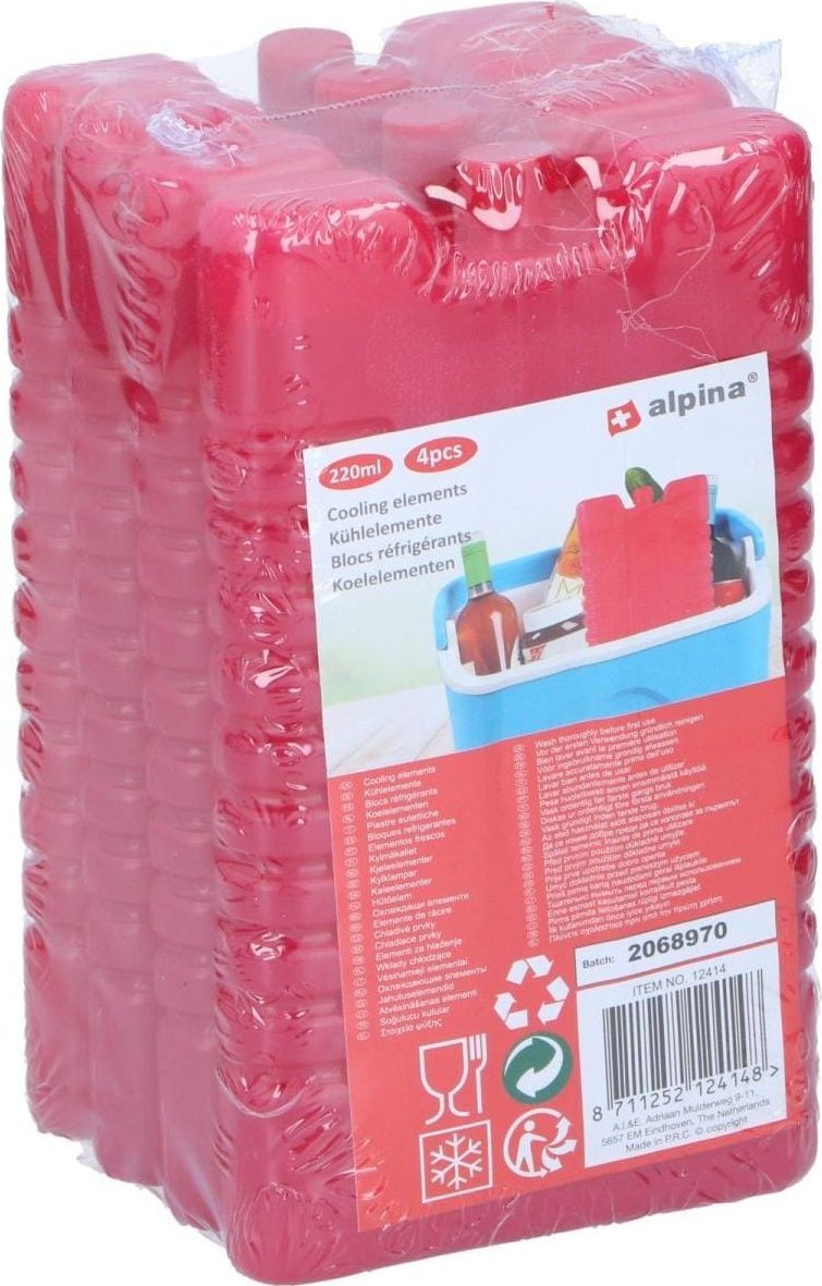 WKŁAD DO LODÓWKI 4X220ML - CZERWONY