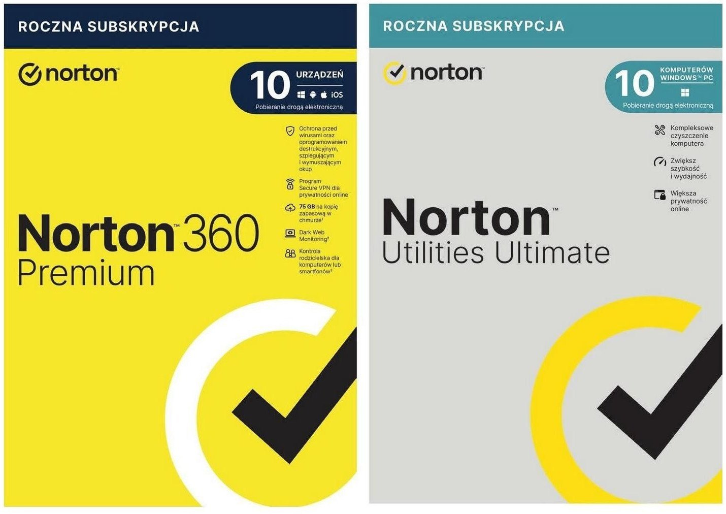 Norton 360 Premium + Utilities Ultimate 75GB BOX PL 10 - device (21466759)