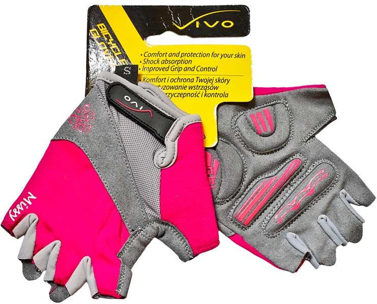 Vivo Rękawiczki rowerowe damskie SB-01-5277 różowo-szare r. L (4962403)